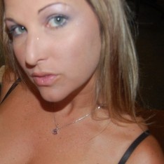 Beautiful blonde wife wears knee pads for blowjob